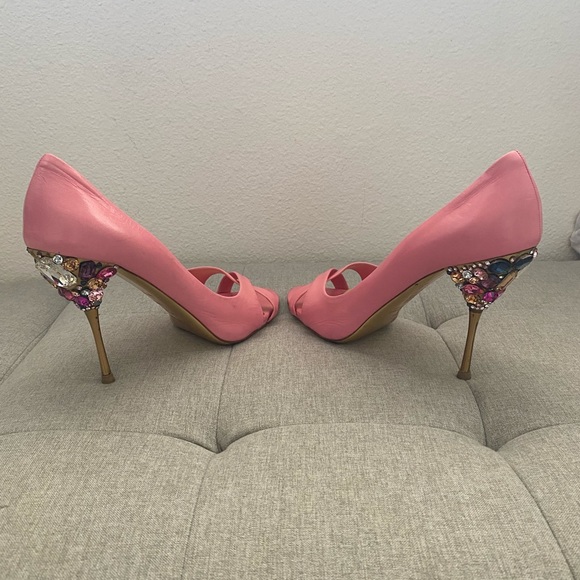 Miu Miu Pink Embellished Heels - Picture 5 of 15